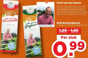 PLUS GIJS Boerderijzuivel 1liter aanbieding