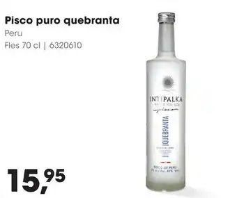 HANOS Pisco puro quebranta 70 cl aanbieding