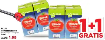 PLUS PLUS Tomatenpuree 140gram aanbieding