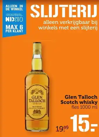 Coop Glen talloch scotch whisky 1000ml aanbieding