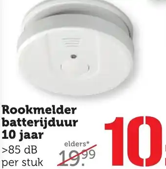 Coop Rookmelder batterijduur 10jaar aanbieding