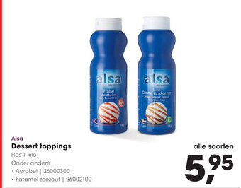HANOS Alsa Dessert toppings aanbieding
