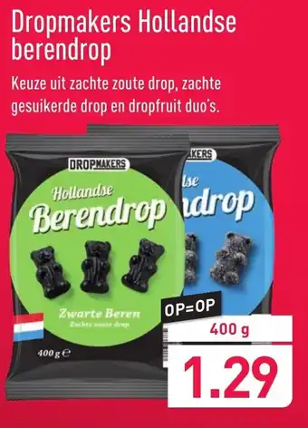 ALDI Dropmakers Hollandse berendrop 400g aanbieding