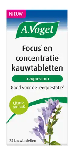 De Online Drogist A.vogel a. vogel focus¹ en concentratie¹ kauwtabletten 28st aanbieding