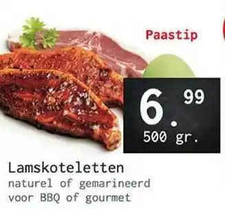 Naanhof Lamskoteletten Naturel Of Gemarineerd Voor BBQ Of Gourmet 500gr aanbieding