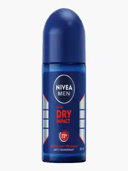 Flink Nivea men dry impact roll-on deo 50ml aanbieding
