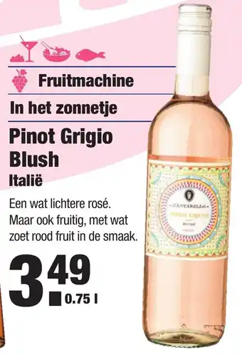 ALDI Cantarello Pinot Grigio Blush 750ml aanbieding
