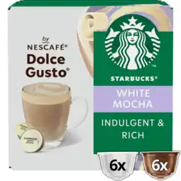 Koffievoordeel.nl Starbucks - white mocha - 6+6 cups aanbieding