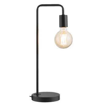 Leen Bakker Tafellamp praag - mat zwart - 49,5x15x19 cm - leen bakker aanbieding