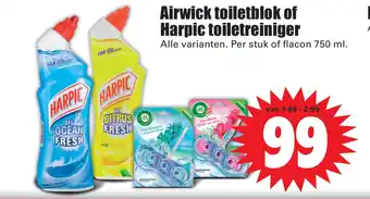 Dirk Airwick toiletblok of Harpic toiletreiniger aanbieding