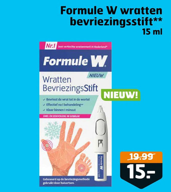 Trekpleister Formule w wratten bevriezingsstift** aanbieding