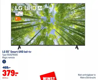 Makro LG 55" Smart UHD led-tv Type 55UQ79006 Magic remote aanbieding