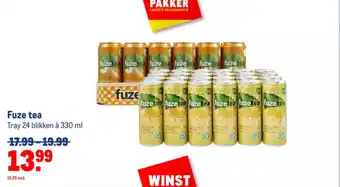 Makro Fuze tea Tray 24 blikken à 330 ml aanbieding