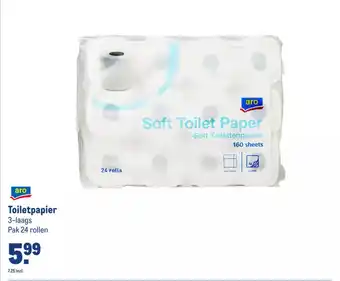 Makro Toiletpapier 3-laags Pak 24 rollen aanbieding