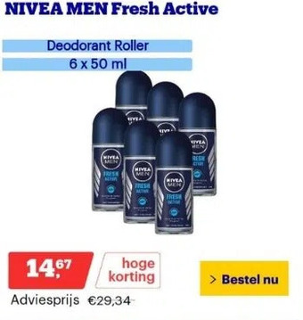 Bol.com Nivea men fresh active aanbieding