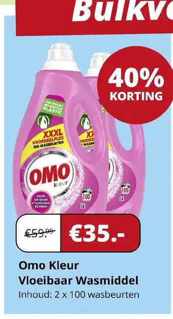 Voordeligscheren Omo Kleur Vloeibaar Wasmiddel Inhoud: 2 x 100 wasbeurten aanbieding