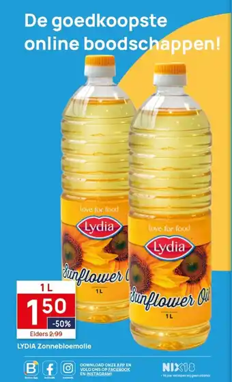 Butlon LYDIA Zonnebloemolie 1 L aanbieding