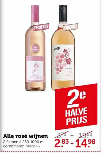 Coop Rose wijnen 2*250ml-1L aanbieding