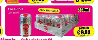 Datum Voordeelshop Coca-Cola Light 330ml aanbieding