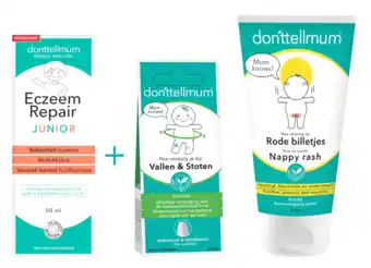 De Online Drogist Donttellmum eczeem repair + gratis vallen & stoten gel & billenzalf - 3 stuks aanbieding