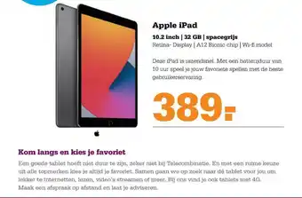 Telecombinatie Apple ipad 10.2 inch | 32 gb | spacegrijs aanbieding