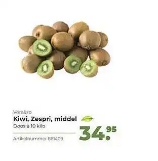 Bidfood Vers&zo kiwi, zespri, middel aanbieding