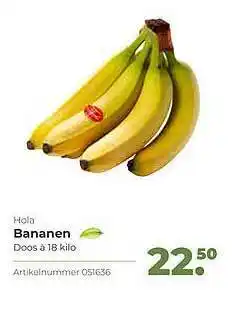 Bidfood Hola bananen aanbieding