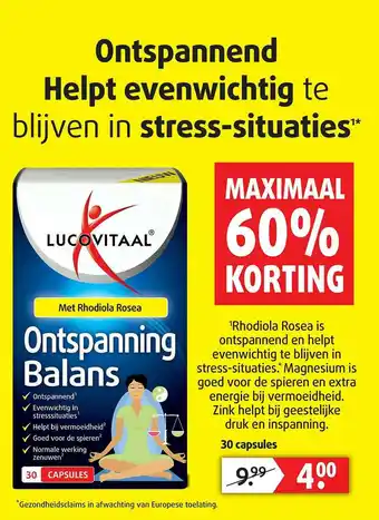 Lucovitaal Lucovitaal ontspanning balans aanbieding