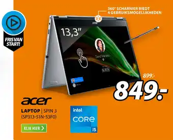 Expert Acer Laptop | Spin 3 (Sp313-51N-53Fo) aanbieding