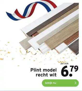 GAMMA Plint model recht wit aanbieding