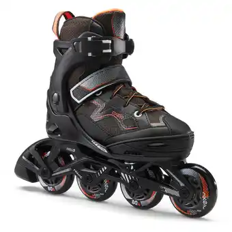 Decathlon Fitness skates voor kinderen fit 3 zwart/oranje aanbieding