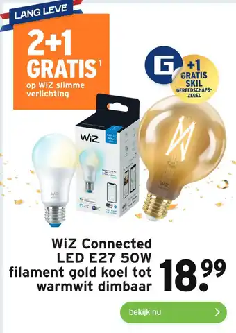 GAMMA Wiz Connected LED E27 50W aanbieding