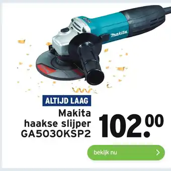 GAMMA Makita haakse slijper GA5030KSP2 aanbieding