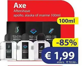 Die Grenze Axe aftershave apollo, alaska of marine 100ml aanbieding