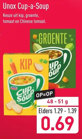 ALDI Unox Cup a Soup 48-51g aanbieding