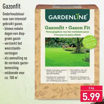 ALDI Gardenline Gazonfit 3kg aanbieding