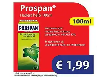 Die Grenze Prospan hedera felix 100ml aanbieding