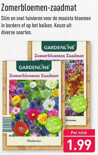 ALDI Gardenline Zomerbloemen-zaadmat aanbieding