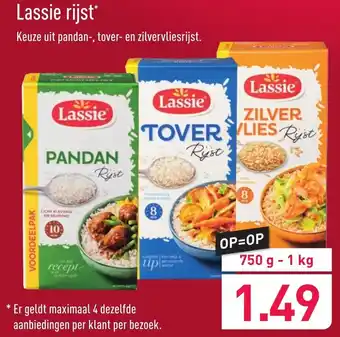 ALDI Lassie rijst 750g - 1kg aanbieding