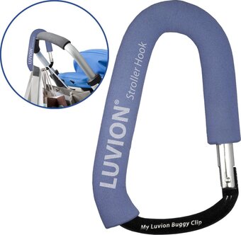 Bol.com Luvion buggy haak / kinderwagen tassenhaak - blauw aanbieding