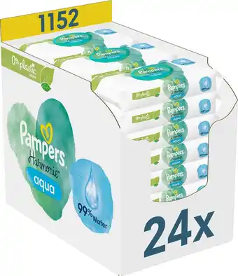Bol.com Pampers harmonie aqua babydoekjes - 24 verpakkingen - 1152 babydoekjes aanbieding
