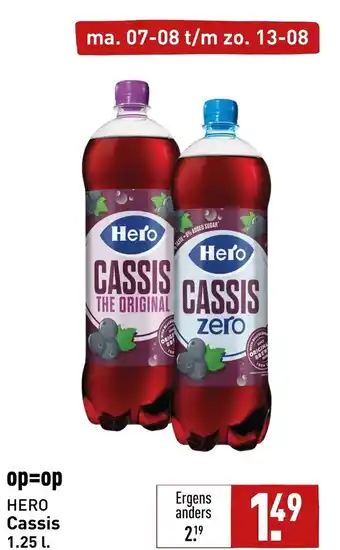 ALDI HERO Cassis 1.25 l aanbieding