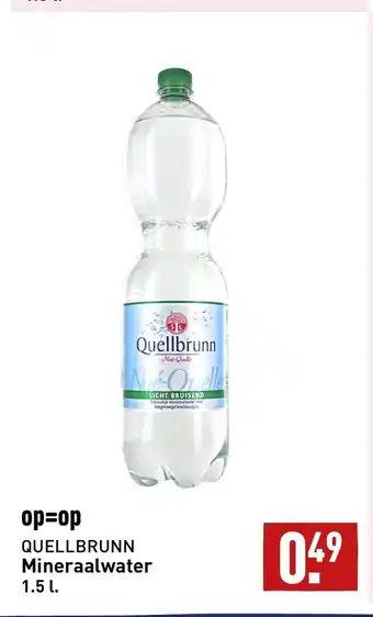 ALDI QUELLBRUNN Mineraalwater 1.5 l aanbieding