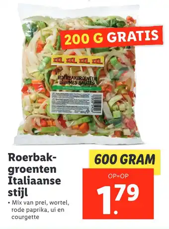 Lidl Roerbakgroenten Italiaanse stijl aanbieding