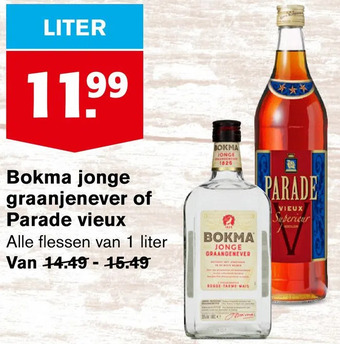 Hoogvliet Bokma jonge graanjenever of parade vieux aanbieding