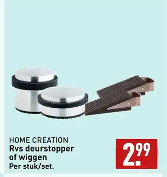 ALDI HOME CREATION Rvs deurstopper of wiggen aanbieding