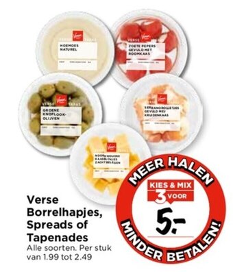 Vomar Voordeelmarkt Verse Borrelhapjes, Spreads of Tapenades aanbieding