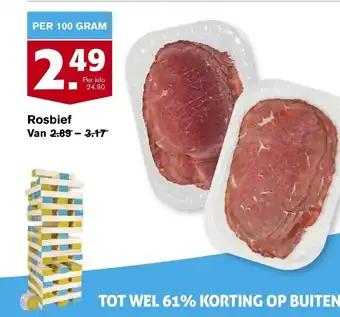 Hoogvliet Rosbief 100g aanbieding