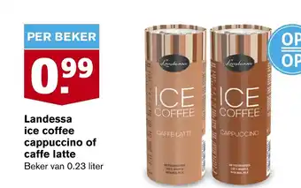 Hoogvliet Landessa ice coffee cappuccino of caffe latte aanbieding