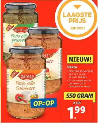 Lidl Pesto aanbieding